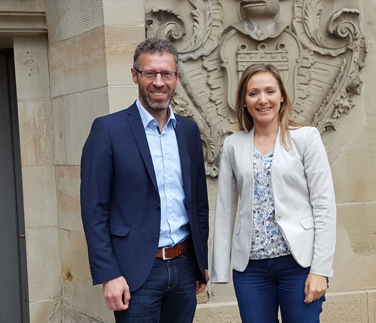 Jasmina Hostert bei OB Sprießler